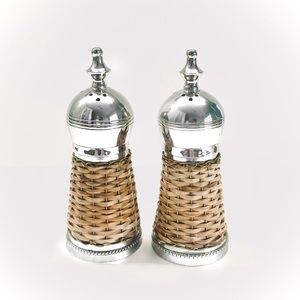 Wicker Salt and Pepper Shaker Set
